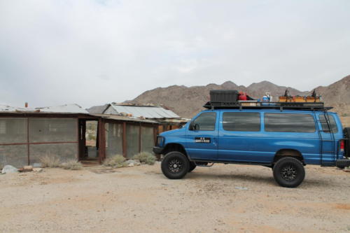 Training at a desolate shack in the Colorado Desert.