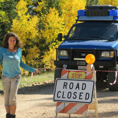 Forest fires close down the roads in Arizona.